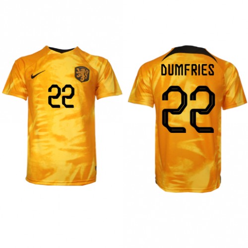 Moški Nogometni dresi Nizozemska Denzel Dumfries #22 Domači SP 2022 Kratek Rokav